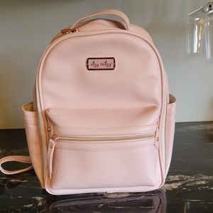 Itzy Ritzy Blush Mini diaper backpack EUC